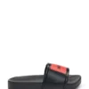 Kinderschlipper mit Logo-Riemen aus PVC Kinderschlipper mit Logo-Riemen aus PVC