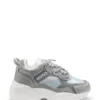 Kindersneaker aus Kunstleder und Taft