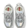 Kindersneaker aus Kunstleder und Taft