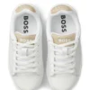 Kindersneaker aus Leder mit geprägten Monogrammen