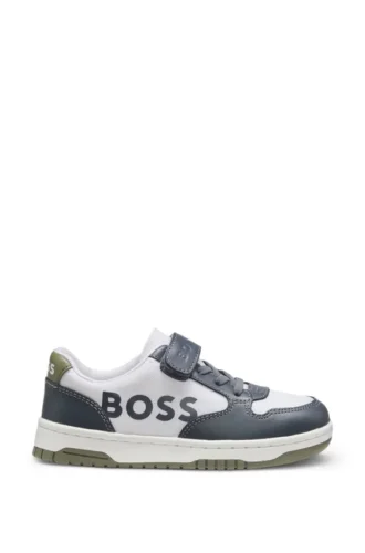 Kindersneaker aus Leder und Canvas