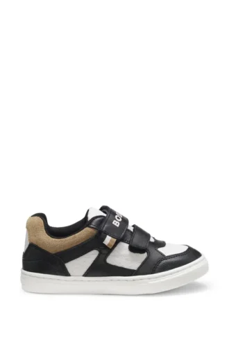 Kindersneaker aus Leder und Canvas