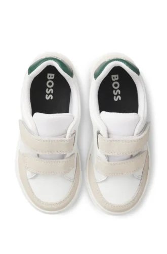 Kindersneaker aus Leder und Canvas