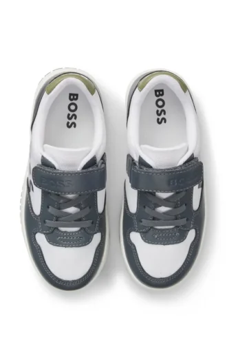Kindersneaker aus Leder und Canvas