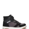 Kindersneaker aus Materialmix mit Futter aus Kunstfell