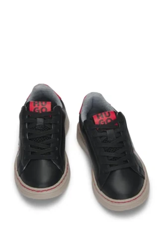 Kindersneaker aus Materialmix mit Nappaleder