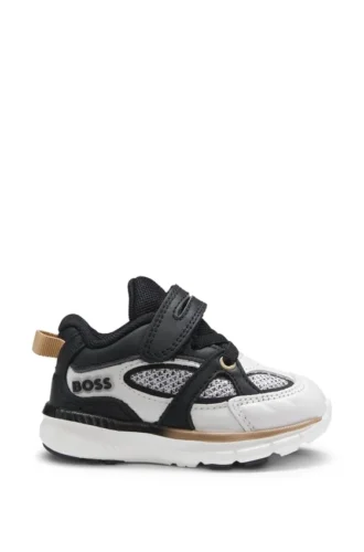 Kindersneaker aus Mesh und Leder