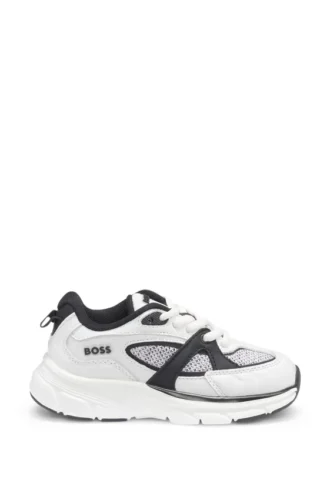 Kindersneaker aus Mesh und Leder
