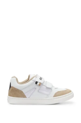 Kindersneaker aus Mesh und Leder