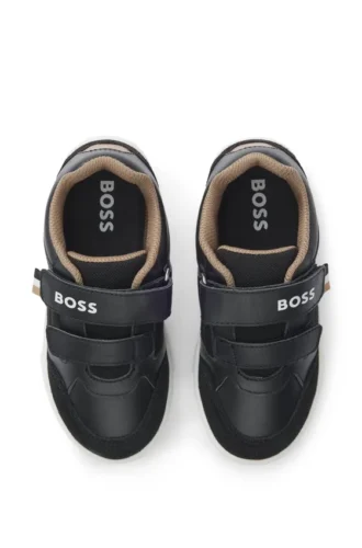 Kindersneaker aus Mesh und Leder