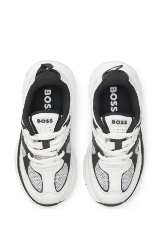 Kindersneaker aus Mesh und Leder