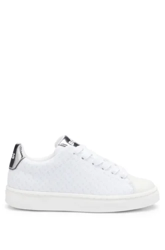 Kindersneaker aus Monogramm-Canvas mit metallischem Kunstleder