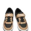 Kindersneaker aus verschiedenen Materialien mit Leder und gewachstem Canvas