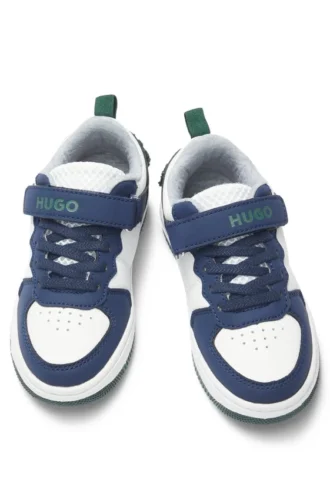 Kindersneaker aus verschiedenen Materialien mit Mesh-Zunge