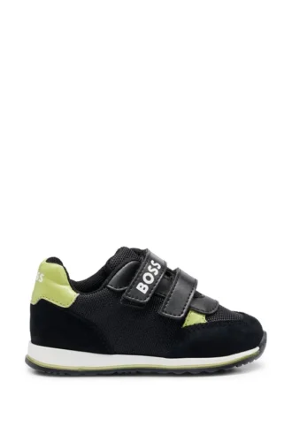 Kindersneaker mit Klettverschlüssen und Logo-Details