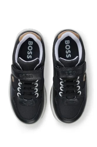 Kindersneaker mit Lederbesatz