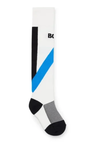 Kindersocken mit Markenlogo und Streifen