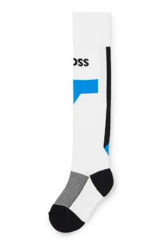 Kindersocken mit Markenlogo und Streifen