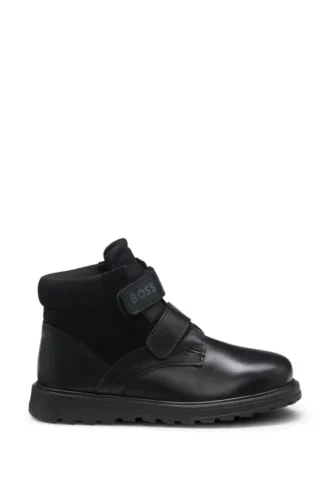 Kinderstiefel aus Mesh, Wildleder und Leder