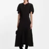Kleid aus Crêpe mit Schlüssellochausschnitt