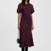 Kleid aus Crêpe mit Schlüssellochausschnitt