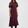 Kleid aus Crêpe mit Schlüssellochausschnitt