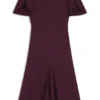 Kleid aus Crêpe mit Schlüssellochausschnitt