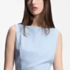 Kleid aus Krepp mit gerafftem, asymmetrischem Saum