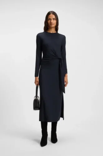 Kleid aus Stretch-Jersey mit geknotetem Taillendetail