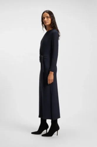 Kleid aus Stretch-Jersey mit geknotetem Taillendetail