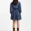 Kleid mit Ballonärmeln und Wickelausschnitt