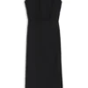 Kleid mit Drapierungsdetails und Stehkragen