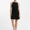 Kleid mit Falten vorne und Ballonrock