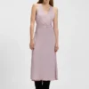 Kleid mit geraffter Vorderseite aus Crinkle-Satin