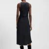 Kleid mit geraffter Vorderseite aus Crinkle-Satin