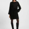 Kleid mit gesmoktem Bund und Plisseefalten