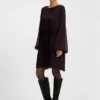 Kleid mit gesmoktem Bund und Plisseefalten