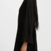 Kleid mit gesmoktem Bund und Plisseefalten