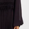 Kleid mit gesmoktem Bund und Plisseefalten