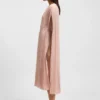 Kleid mit Gürtel aus Crinkle-Chiffon