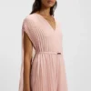 Kleid mit Gürtel aus Crinkle-Chiffon