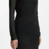 Kleid mit Mesh-Einsätzen in schmaler Passform