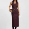 Kleid mit Paspelierung am Bund aus Schurwolle