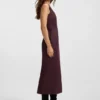 Kleid mit Paspelierung am Bund aus Schurwolle