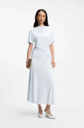Kleid mit Raffungen in schmaler Passform