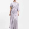 Kleid mit Raffungen in schmaler Passform
