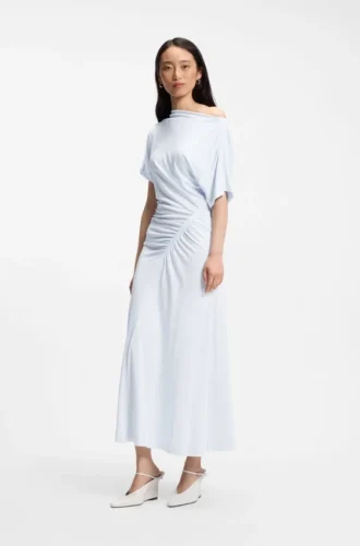 Kleid mit Raffungen in schmaler Passform