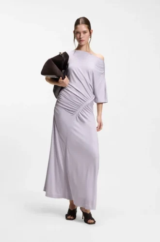 Kleid mit Raffungen in schmaler Passform