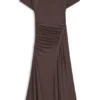 Kleid mit Raffungen in schmaler Passform