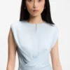 Kleid mit Schlüssellochausschnitt und Wickel-Detail